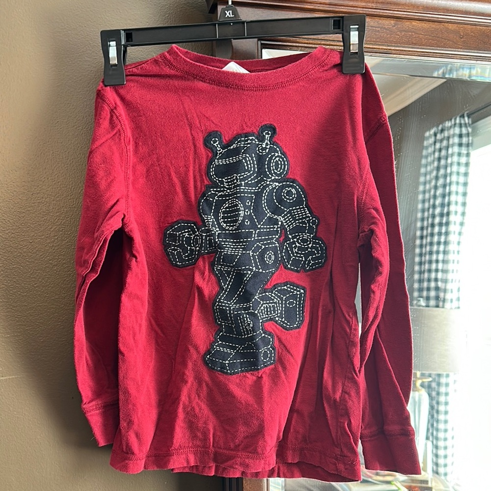 Red Robot Kids Long Sleeve Shirt